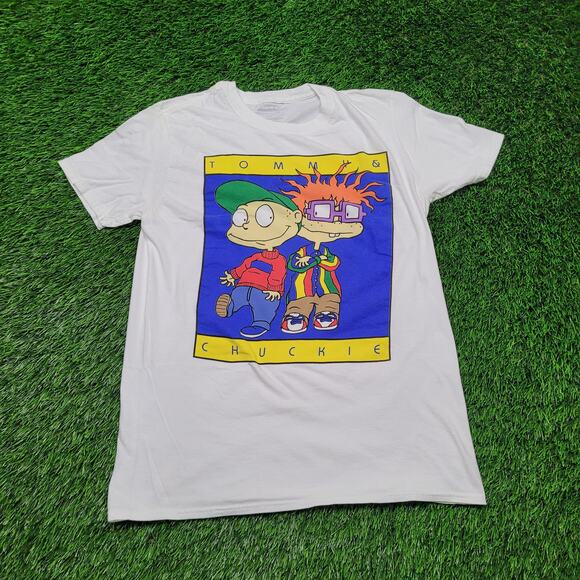 Rugrats 90s Cartoon T-Shirt Mens Small (M Slim Fit) Nickelodeon Tommy Chuckie - Picture 1 of 8